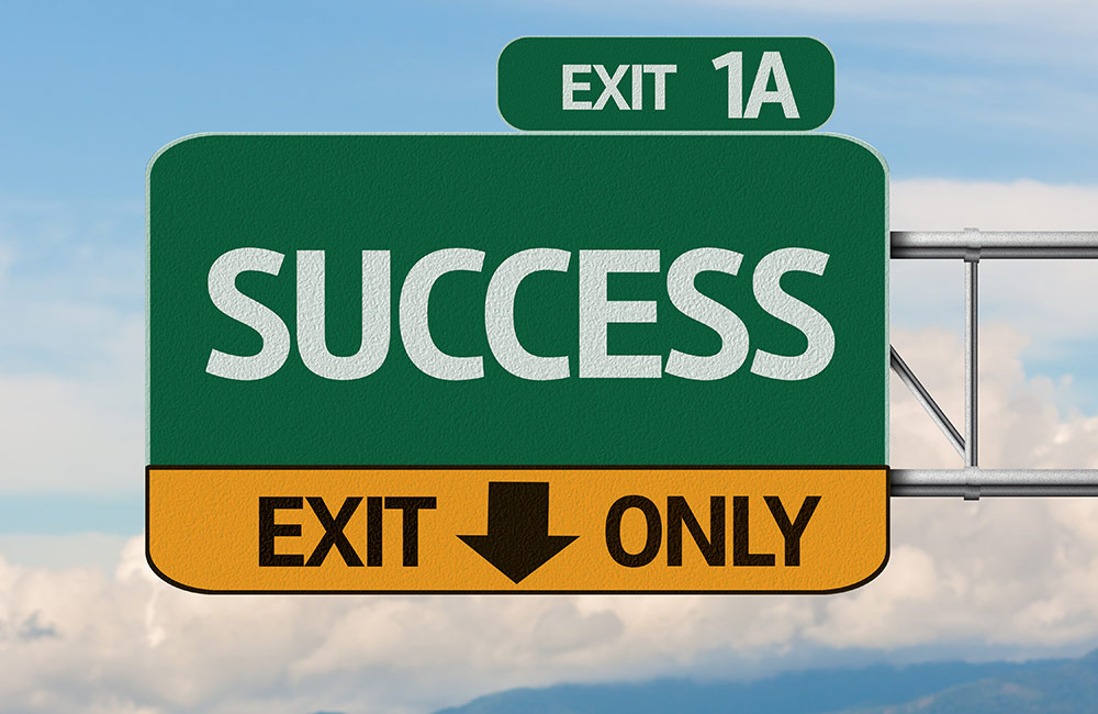 Road To Success Sign