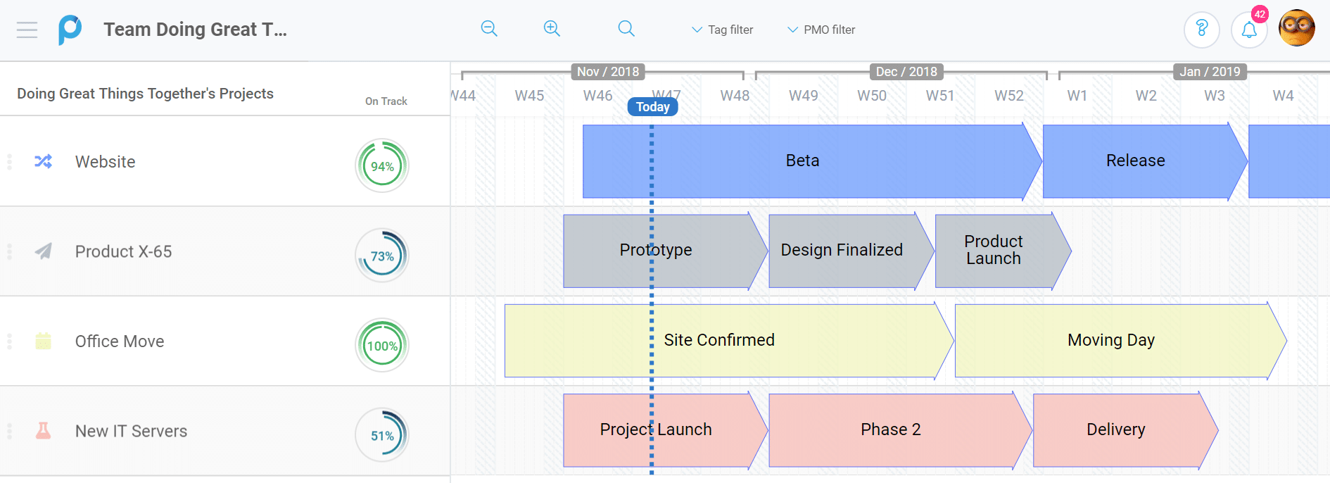 Project Portfolio View