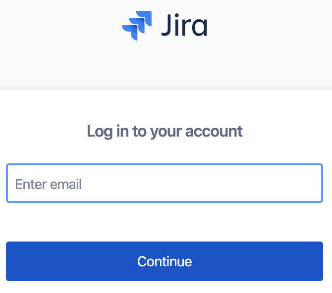 Jira login form