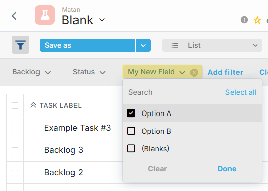 Filter by Custom Field