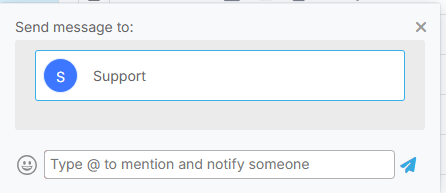 Screenshot showing the bulk Post Message feature in Proggio, allowing a user to send a message to multiple selected tasks and their assignees at once.