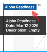 Editing a milestone flag in Proggio Timeline view