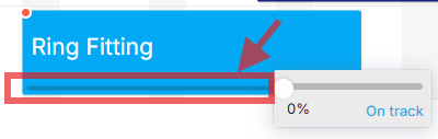 Task progress bar in Proggio Timeline view