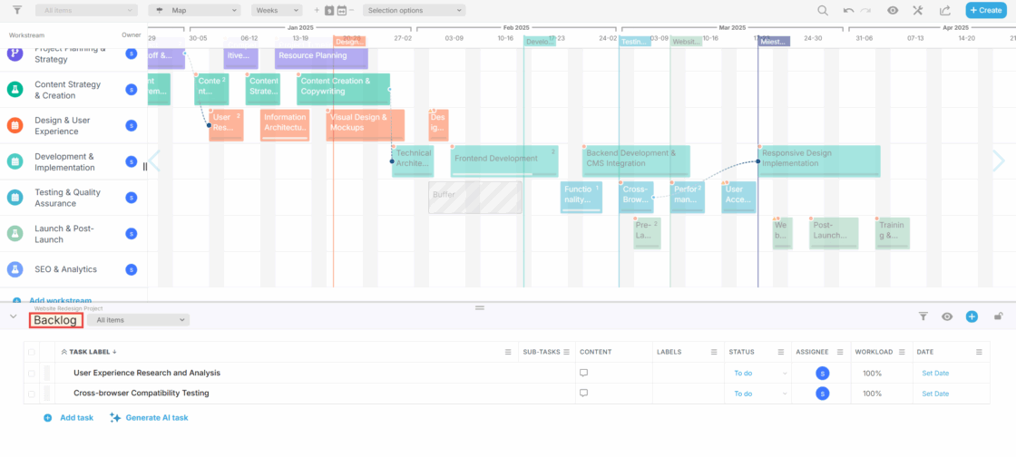 Backlog Tasks