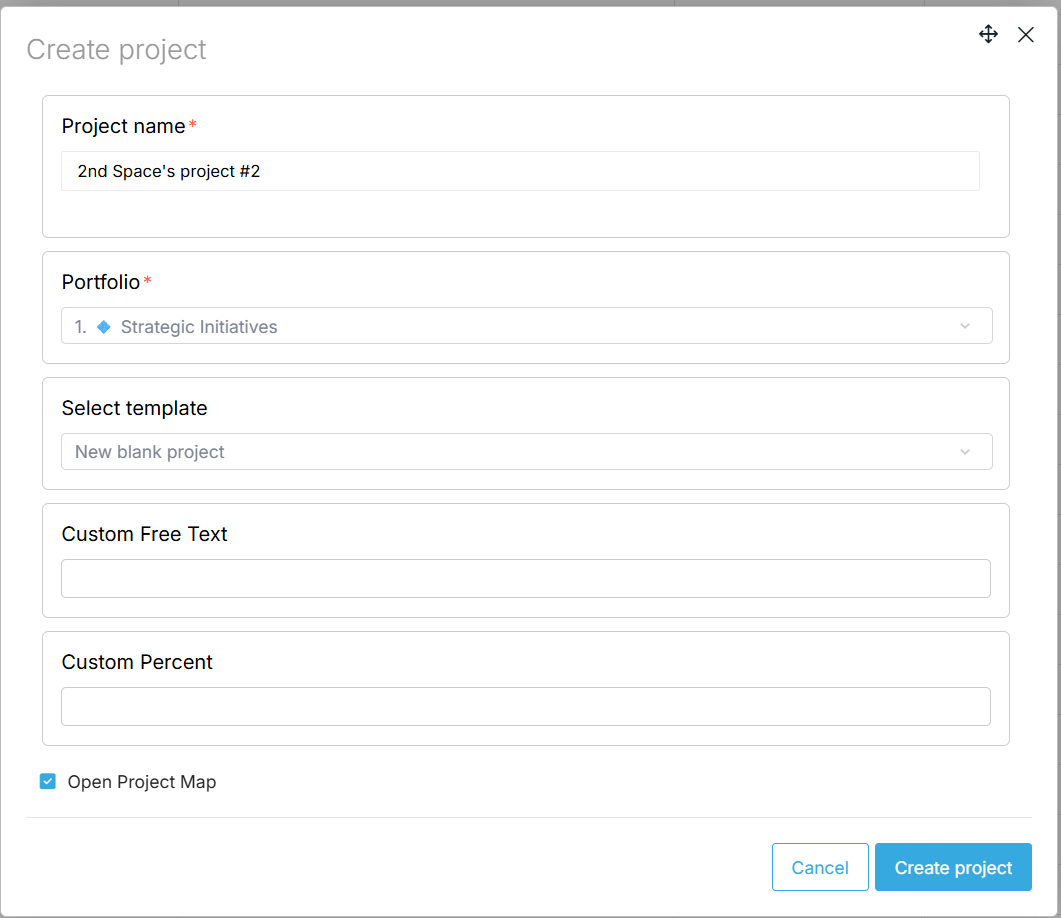 Create Project Form