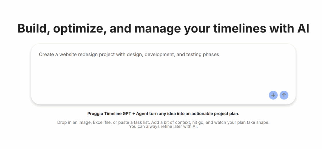Create Project with TimelineGPT