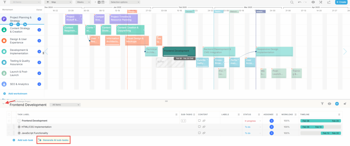 Generate AI Subtasks